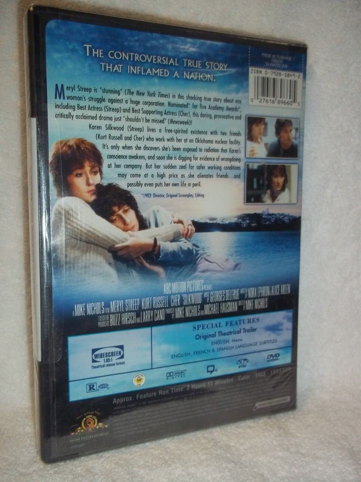 Silkwood (DVD 2003) NEW Meryl Streep Kurt Russell Cher Craig T Nelson