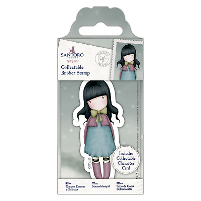 Gorjuss Mini Collectible Rubber Stamp #16 Puddles of Love
