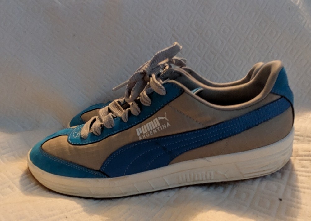 Puma Argentina Blue Gray Mens Sneakers Size 10