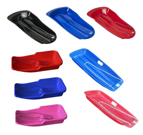 Snow Sledge Toboggan Top Quality with Rope Handle Lightweight Heavy Duty Plastic - Picture 1 of 13