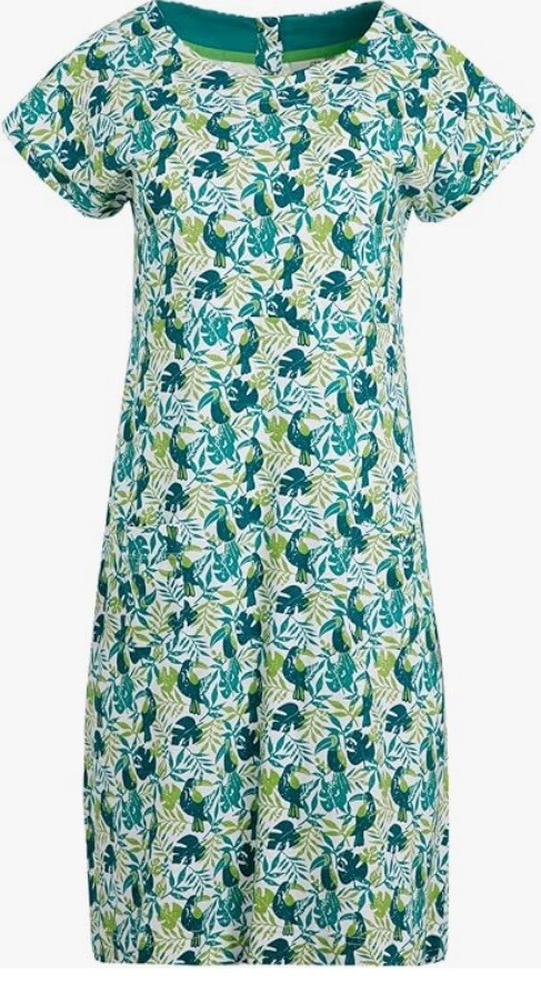 knee length dresses for ladies Weird Fish Womens Tallahassee Printed Jersey Dress - Cantaloupe main image 1