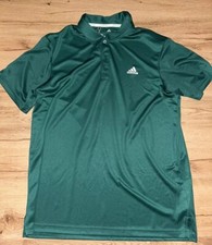 ADIDAS MENS PERFORMANCE GOLF POLO PINE GREEN SIZE XL NWT UPF 50