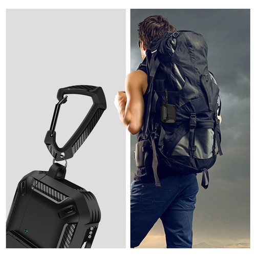 For AirPods 4 /Pro 2019/3rd/2nd Charging Protective Hard Case Holder Keychain - Picture 8 of 14