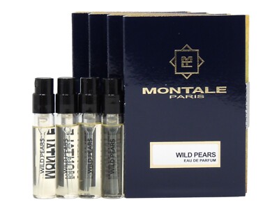 MONTALE PARIS WILD PEARS EDP 2.0ml .06oz x 4 COLOGNE PERFUME SPRAY SAMPLES