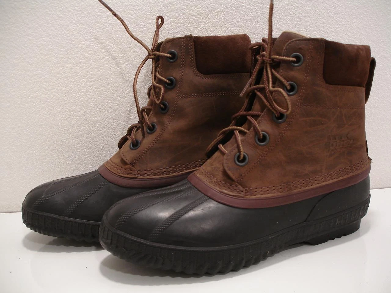 SOREL Men's 8 M Cheyanne II Tobacco Black Waterproof Insulated Winter Rain Boots