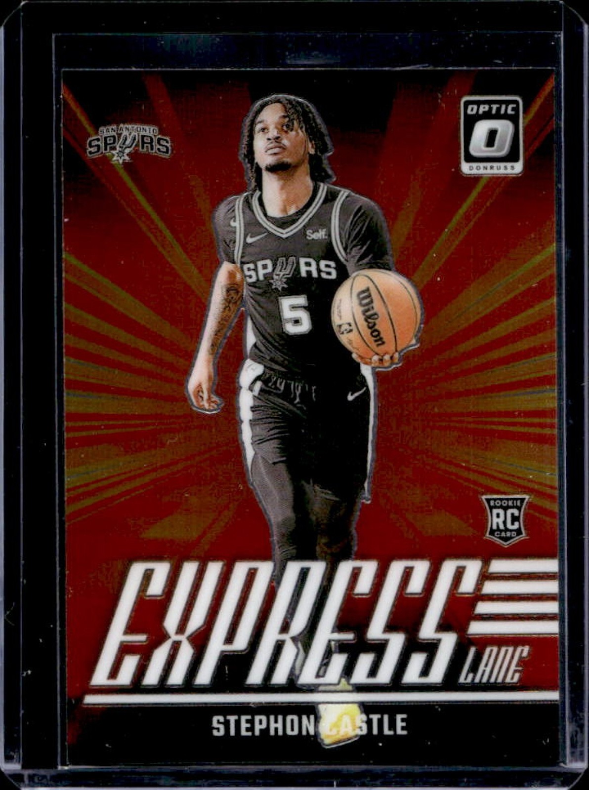 2024-25 Panini Donruss Optic Stephon Castle Express Lane RC Rookie #1 Spurs