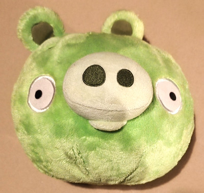 Angry Birds Stofftier, Grün, 20cm Durchmesser, sehr guter Zustand