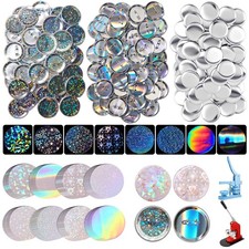 200 Sets 2.25 Inch 58mm Button Maker Supplies for Pin Maker Machine Kit Inclu...