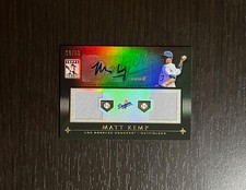 MATT KEMP 2010 Topps Tribute Black Dual Jersey Patch AUTO /50 Card #TADR-MK