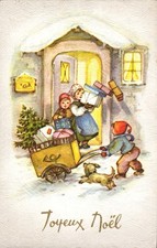 Toyeux Noél Postcard Merry Christmas c1964 Printed in Belgium by JC