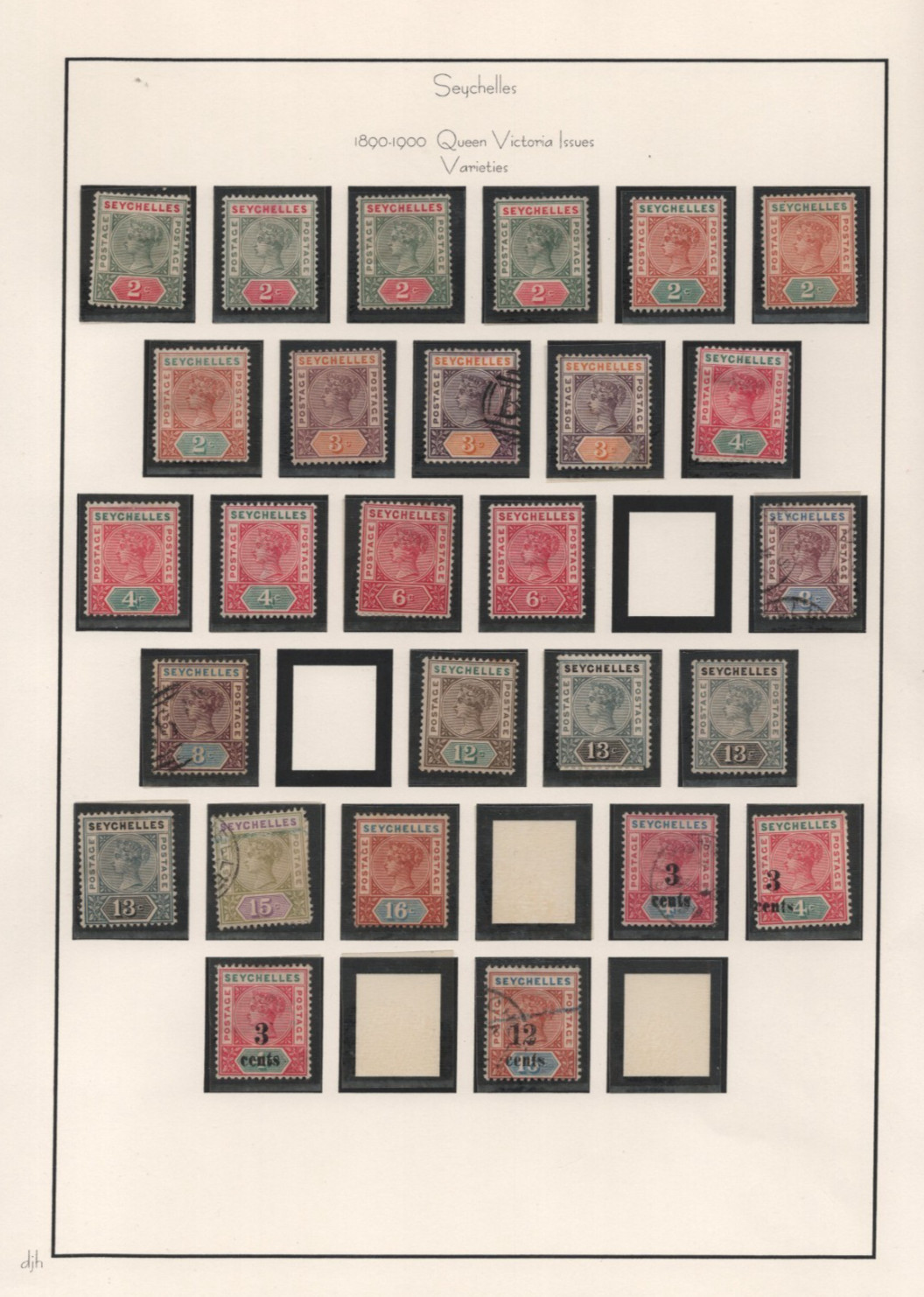 SEYCHELLES 1890-1951 COLLECTION OF 119 QUEEN VICTORIA TO QUEEN ELIZABETH ISSUES