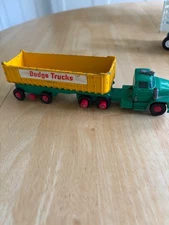 Vintage Metal Truck Matchbox King Size K-16 Dodge Tractor w/ Fruehauf Trailer