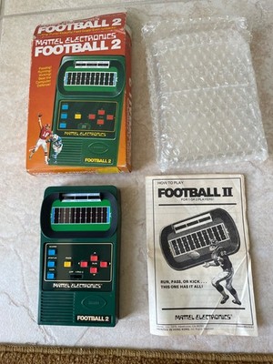 Vintage 1978 Mattel Electronics FOOTBALL 2 Game w/ Original Box & Instructions.