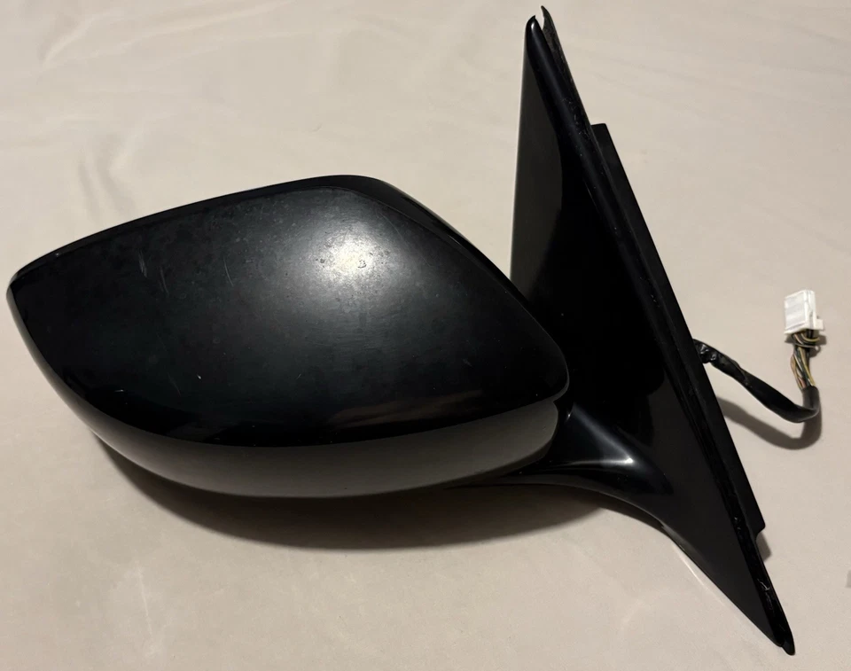 Espejo retrovisor eléctrico lateral pasajero Infiniti G37 Sadan 2008 a 2013 negro OEM usado Foto 2 de 4