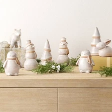 Target Wondershop White  Christmas Ceramic Decor SET OF 8 New in Box