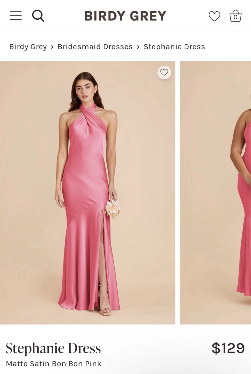 Satin Pink Sleeveless Bridesmaid Dresses for sale | eBay
