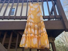Free People Intimately Make Your Move Yellow Maxi Slip Dress, Feminine|Size:XS