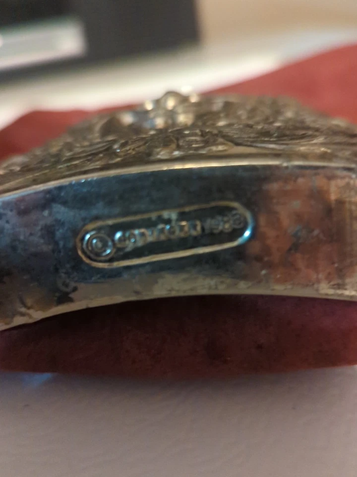 Frasco de vino Godinger vintage plateado cara de Baco dios del vino 1983 Foto 2 de 4