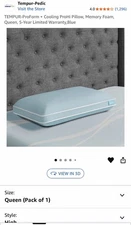 Tempur-Pedic TEMPUR-Cloud ProHi Memory Foam Pillow Queen