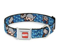 Marvel Kawaii Thor Poses Seatbelt Buckle Collar 1  wide Large Fits 15  -26  
