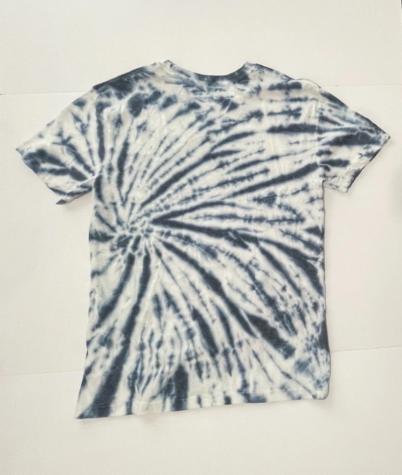 FILA T shirt maglietta uomo media logo scritto tie dye logo blu navy nuova con etichetta