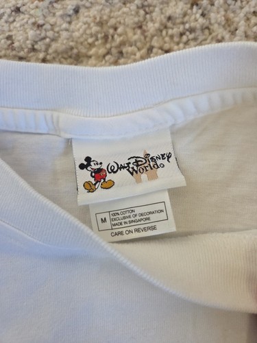 Vtg 90's Walt Disney World Embroidered 4 Theme Parks Mickey Ears T-Shirt Medium  by Disney, Size M, $22.5 - Photo 4