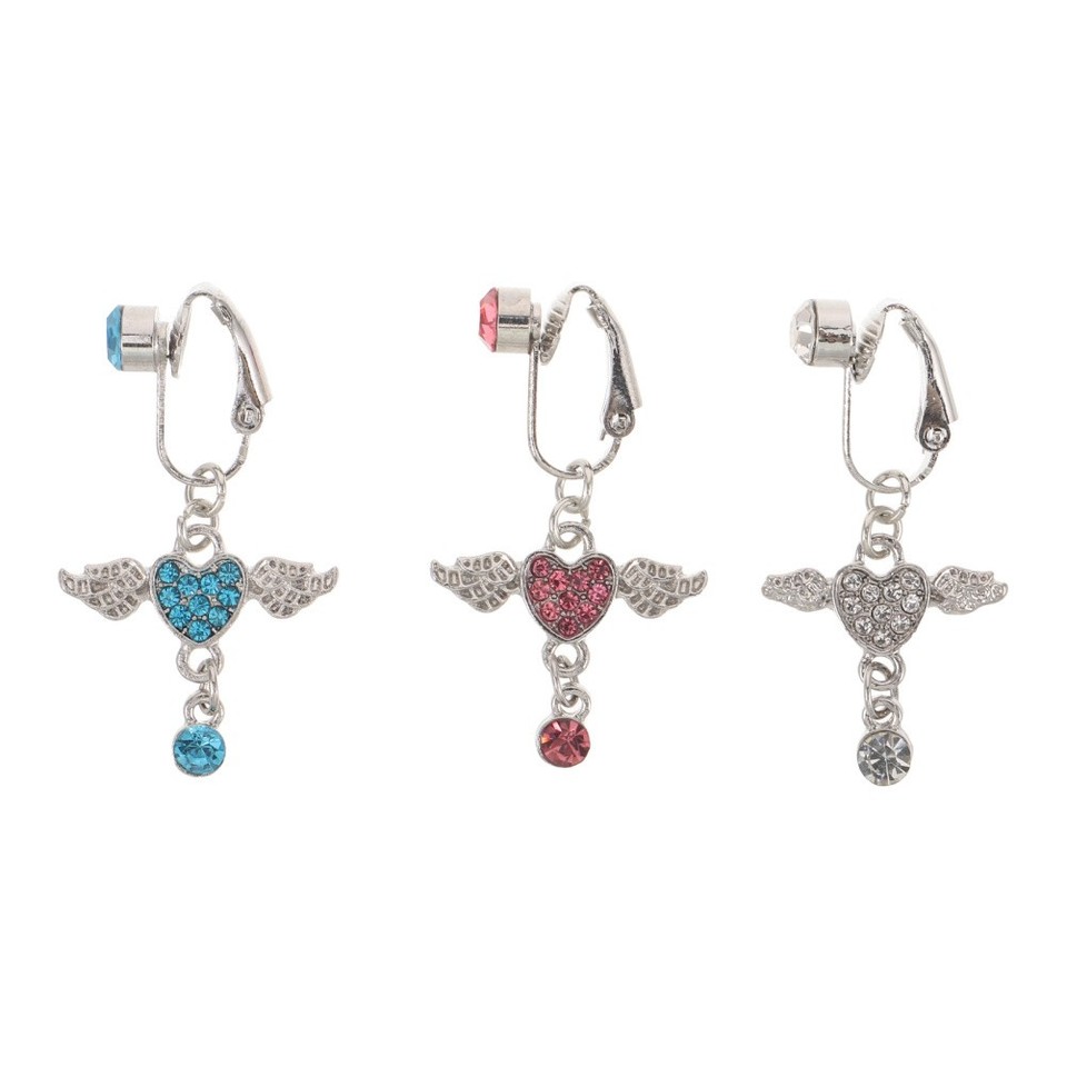 Fake Peircing 3 Piece Faux Belly Button Rings - Clip On Non Piercing Navel Jewelry For Women Animal Hoof Tool