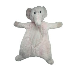 Kellytoy Pink Elephant Baby Security Blanket Plush Lovey Soft Rattle 17"