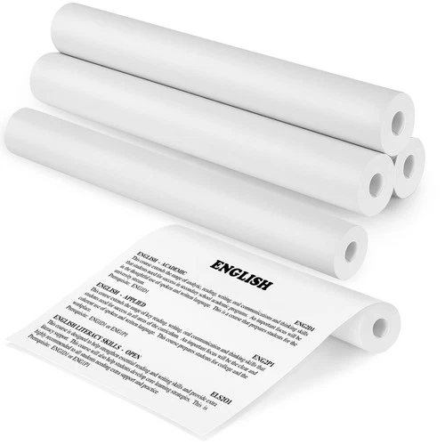 5 Rouleaux Papier Thermique à Séchage Rapide A4 pour Imprimante Portable A4 P...