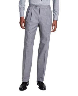 Michael Kors Mens Classic fit Dress Pants 42 / 30 MId Grey Solid Stretch