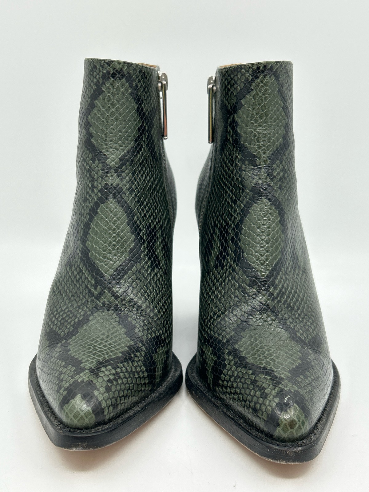CHLOE Rylee Python Embossed Leather Pointed Sz 38… - image 2
