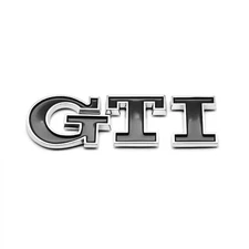 GTI Trunk Adhesive Nameplate Badge Logo Emblem Decoration Sport Black VW