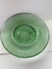 Fire and Light Recycled Glass Celery Green Footed Candle Holder  Pillar