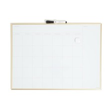 23X17 Magnetic Dry Erase Calendar Board Gold Frame Home Office Wall Planner