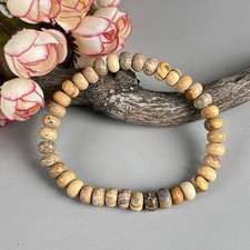 NEW FIND Natural Agate Roung Bead Bracelet/Genuine Gemstone Bracelet