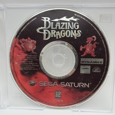 SEGA SATURN BLAZING DRAGONS GAME - FOR PARTS - HEAVILY SCRATCHED