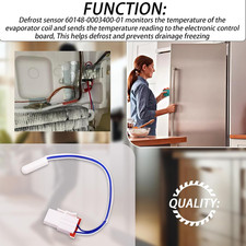 60148-0003400-01 3014808900 Refrigerator Defrost Sensor 1Pcs Compatible with...