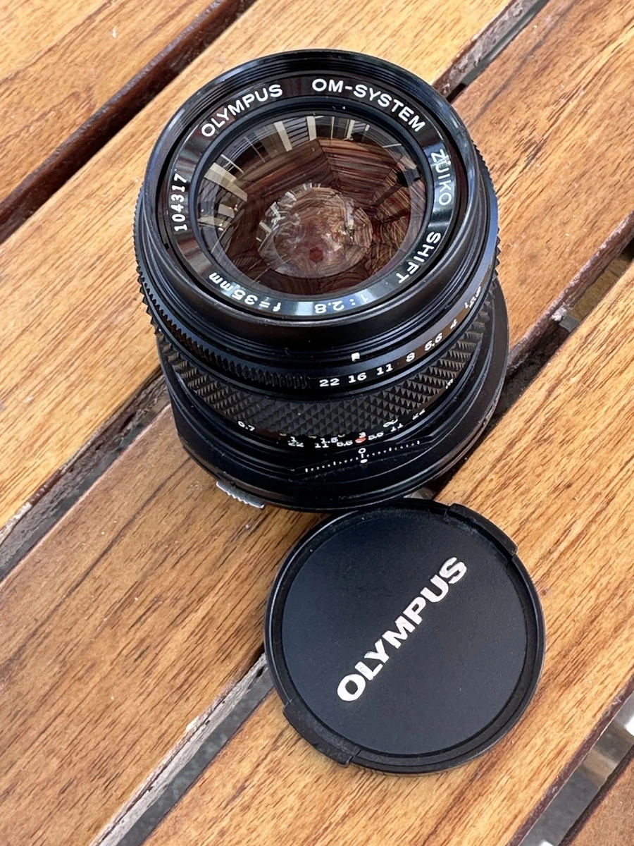 Olympus OM SHIFT Zuiko 35mm F2.8 Lens EXCELLENT, Original Caps, In