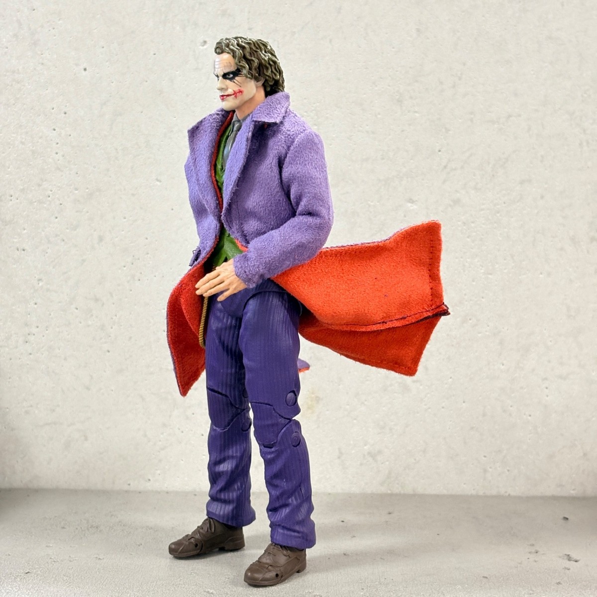 PB-MF-JKT-LTC: Fabric Purple Coat for McFarlane Dark Knight Heath