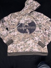 WU TANG CLAN HOODIE XXL MENS CAMO GREEN GREAT CONDITION