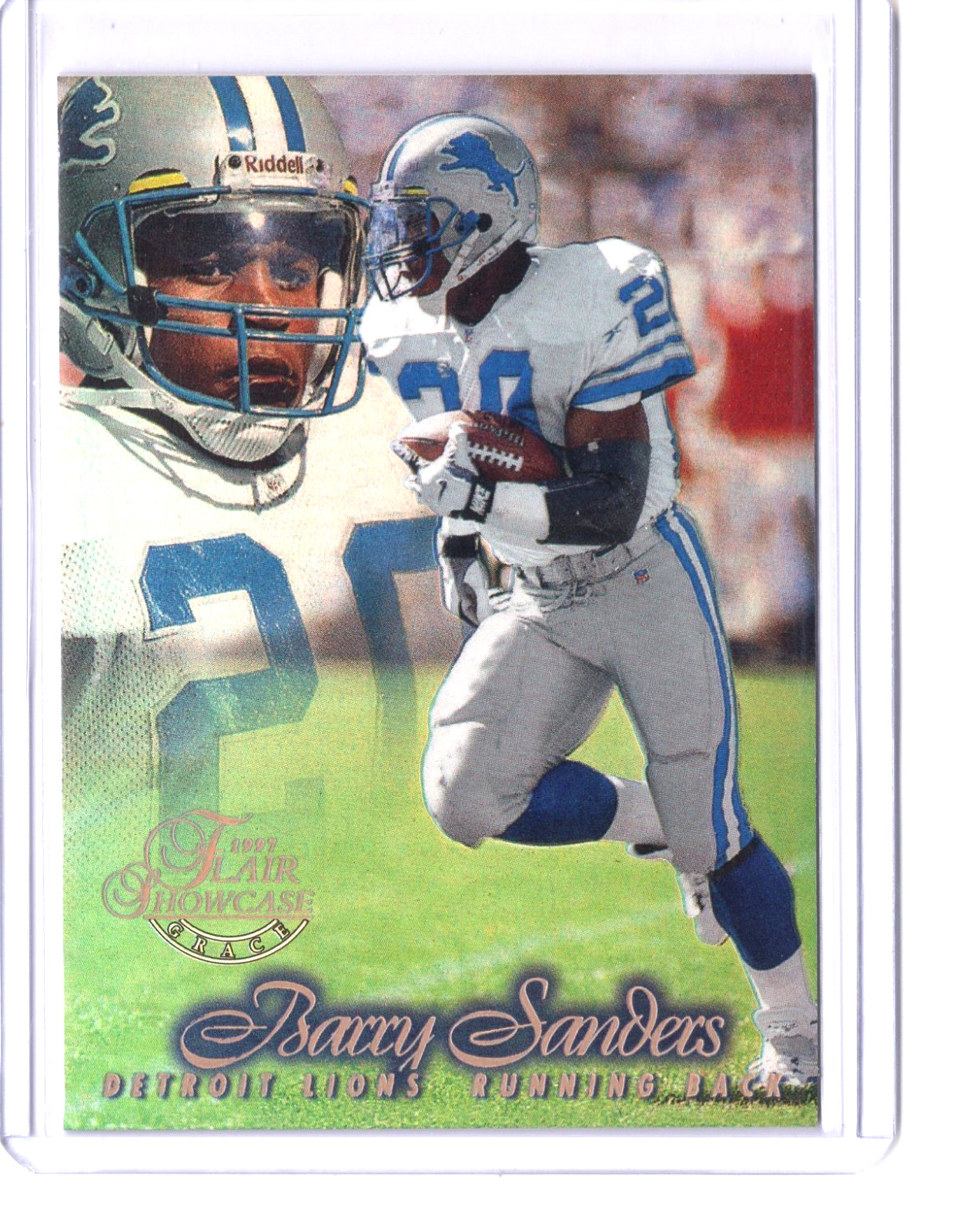 BARRY SANDERS 1997 Flair Showcase ROW 1 #20 DETROIT LIONS Oklahoma St. HOF 2004