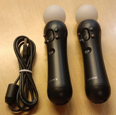 Sony PlayStation Move Motion Controller CECH-ZCM1E 2x schwarz mit USB-Ladekabel
