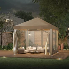 10'x10' Patio Canopy Tent with Mosquito Netting,Portable Gazebo,Screen House