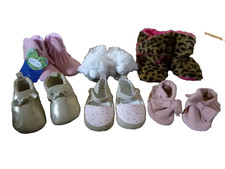 Lot of 6 Pr Baby Girl Shoes Newborn to 24 Months