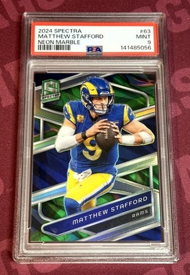 ‼️2024 Panini Spectra Matthew Stafford #2/4 PSA 9 Los Angeles Rams