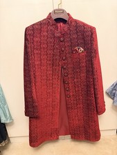 Men  s Sherwani 40  Maroon  Indian Wedding Formal  Brand New with Tags
