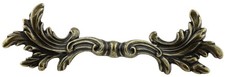 (12 Pack) 2-1/2" French Provincial Leaf Pull Antique English