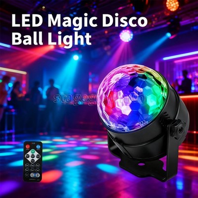 PAIDUN Mini Crystal Magic Ball Light Strobe Music Control Party Disco DJ KTV Bar