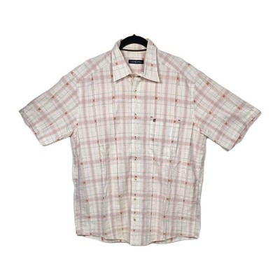 Casa Moda Men's Short Sleeve Distressed Shirt Large
