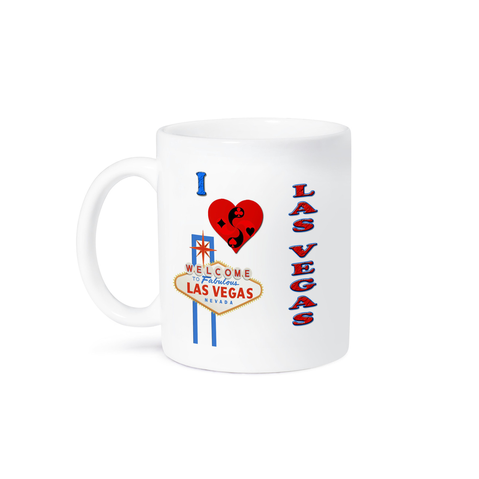3D Rose Las Vegas Nevada Casino Playing Cards Themed Mug